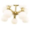 Z-Lite Artemis Semi Flush Mount, 10-Light, 21 In.W x 13.75 In.H, Modern Gold/Matte Opal 494-10SF-MGLD - alternate 4
